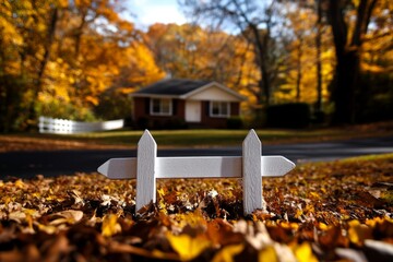 A retro-inspired image of a small brick house with a white picket fence, faded colors capturing a nostalgic feel