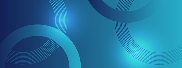 Blue Banner With Lines Ideal for Post, Background, Banner, Ad, Promo, Invitation, Etc
