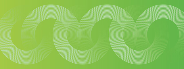 Green and White Abstract Banner With Glowing Geometric Lines Ideal for Post, Background, Banner, Ad, Promo, Invitation, Etc