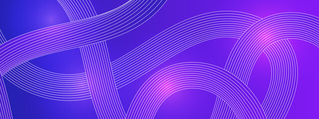 Purple Violet and Pink Banner With Lines Ideal for Post, Background, Banner, Ad, Promo, Invitation, Etc