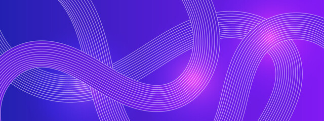 Purple Violet and Pink Banner Geometric Lines Abstract Futuristic Ideal for Post, Background, Banner, Ad, Promo, Invitation, Etc