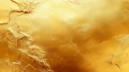 Abstract golden background texture with a grainy, rough and shiny effect.
