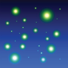 fireflies in the night sky