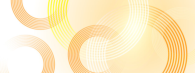 White Orange and Yellow Vector Abstract Modern Futuristic 3d Line Banner With Shapes Ideal for Post, Background, Banner, Ad, Promo, Invitation, Etc