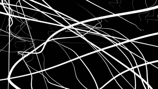 Background hand-drawn doodles, dynamically changing curved lines, background for advertising, looped, 4k