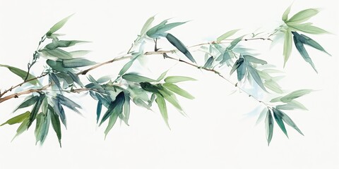 Obraz premium Delicate Bamboo Painting in Artistic Style