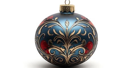 Blue and Gold Christmas Ornament.