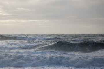 Stormy sea waves