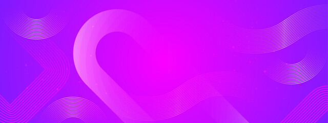 Purple Violet and Pink Abstract Banner Geometric Lines Pattern Ideal for Post, Background, Banner, Ad, Promo, Invitation, Etc