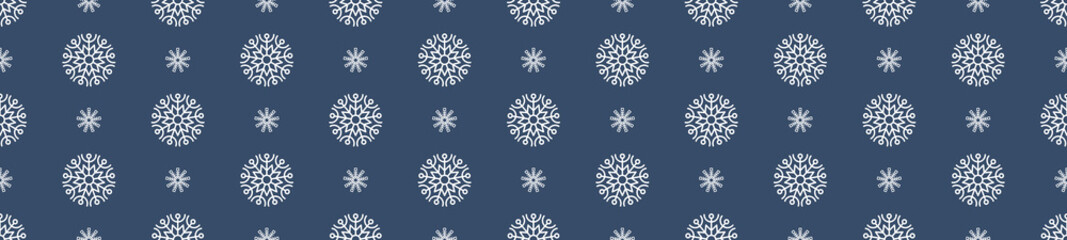 Winter seamless pattern with snowflakes
