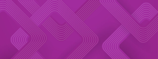 Purple Violet Banner Geometric Lines Abstract Futuristic Ideal for Post, Background, Banner, Ad, Promo, Invitation, Etc