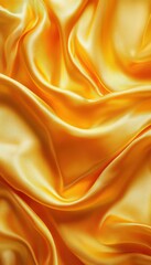 Obraz premium Luxurious Yellow Satin Fabric: Elegant Drape and Vibrant Texture for Fashion and Design