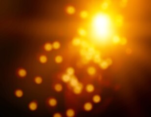 Flare light, burn effects sunlight, dark background