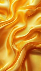 Fototapeta premium Luxurious Yellow Silk Fabric: Elegant Drapery and Textural Beauty for Fashion and Decor
