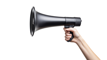Hand holding megaphone