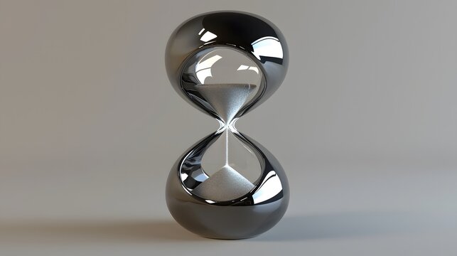 Hourglass Justice: An hourglass with sand trickling slowly. The grains represent court proceedings&mdash;the inexorable passage of time. 