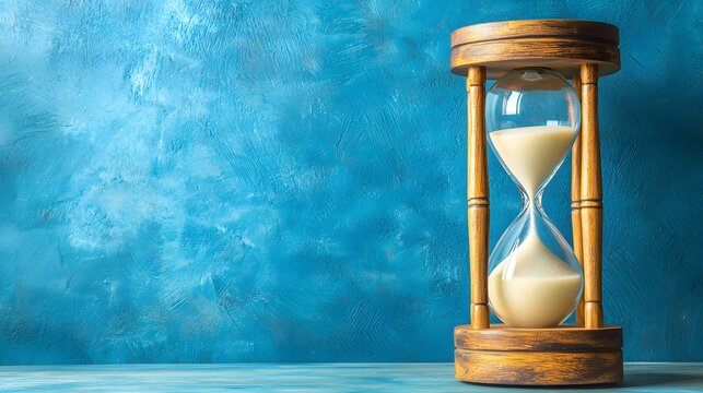 Hourglass Justice: An hourglass with sand trickling slowly. The grains represent court proceedings&mdash;the inexorable passage of time. 