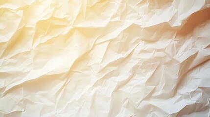Obraz premium Wrinkled beige paper background with soft, warm lighting, creating an organic, textured surface perfect for minimalist designs.