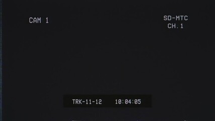 VHS overlay featuring analog artifacts, timecode display, and camera specifications text box on black background. Gritty retro texture for vintage video effects and nostalgic productions.