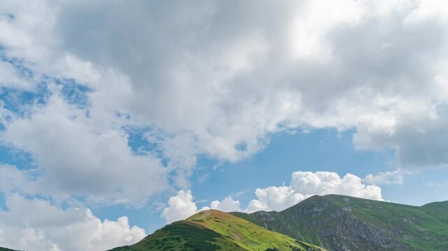 Daytime Shift: Tatra Mountain Silhouettes and Cloud Time-lapse