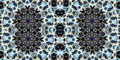 Seamless kaleidoscope pattern. The texture of the woven pattern. Endless pattern