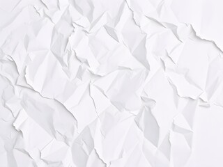 Fototapeta premium Top view of crumpled white paper texture