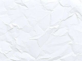 Crumpled paper texture white background