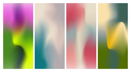 Naklejka premium Wavy gradient mesh background