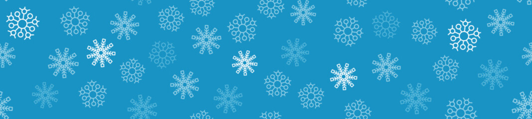 Winter seamless pattern with snowflakes