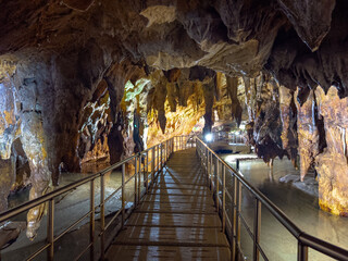 Aggitis river cave (Maaras Cave). One of the largest and most spectacular river caves in all of...