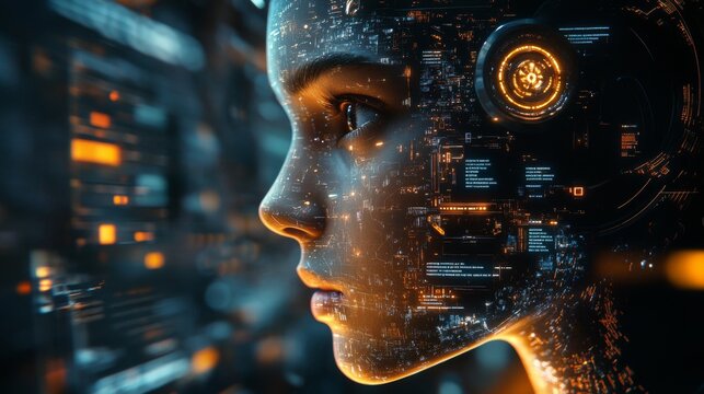 A Profile of a Person with a Cityscape Projected onto their Face