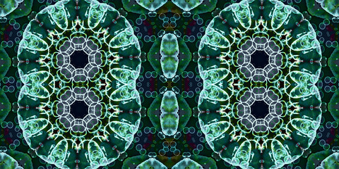 Seamless kaleidoscope pattern. The texture of the woven pattern. Endless pattern