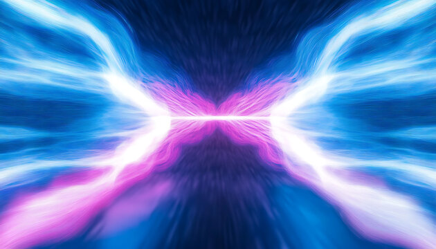 Abstract blue neon light effect AI generated image by rawpixel