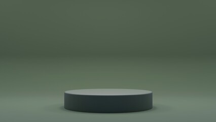 Minimalist podium for award studio, product photography, neutral background, branding concept.