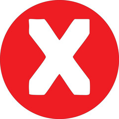 Fototapeta premium red cross mark