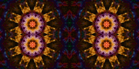 Seamless kaleidoscope pattern. The texture of the woven pattern. Endless pattern