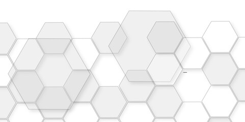 Abstract white background with hexagon and hexagonal background. Luxury white pattern with hexagons. abstract 3d hexagonal background with shadow. 3D futuristic abstract honeycomb mosaic background.