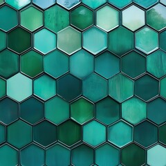 hexagon green abstract background