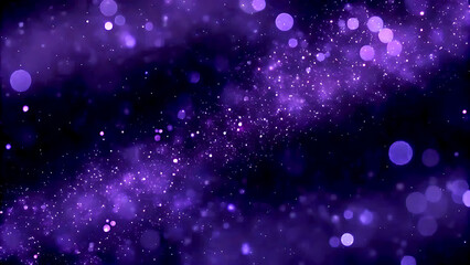 Fototapeta premium Purple powder paint explosion against a black background