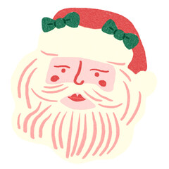 Christmas Santa Claus With Green Ribbons For X'Mas Reindeer Merry Festive Make a wish New Year