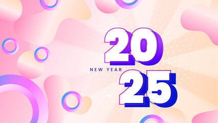 Pink Purple Violet And WhiteElegant 2025 New Year Event Design Background