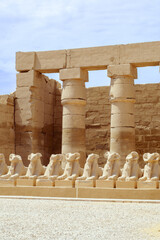 Karnak Temple in Luxor, Egypt. The Karnak Temple Complex, commonly known as Karnak, is an extensive combination of ruined temples, chapels, pylons and other buildings in Egypt, 2024