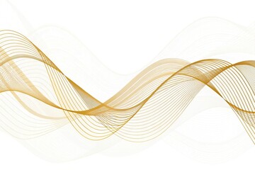 A stylized waveform design in shades of gold and cream against a minimalist white or gray background, design, abstract, minimalist, whitespace