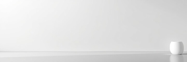 Minimalist business environment with straight lines and shapes, desk, computer