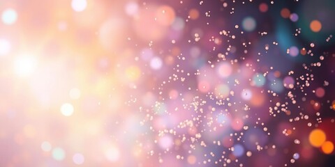 Obraz premium A vibrant, ethereal atmosphere with swirling, iridescent particles suspended in mid-air, reminiscent of a celestial event, luminous, psychedelic