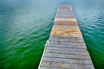 Old Wooden Dock by Water