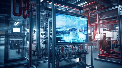 A photo of an industrial IoT system in a manufacturing