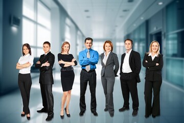 Fototapeta premium Happy business people team working together