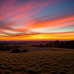 sunset in the desert