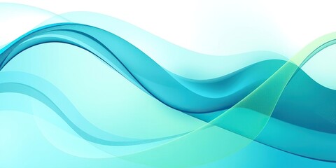 Fototapeta premium Wavy business line abstract design with varying shades of blue and green, contemporary design, abstract design, wave motif